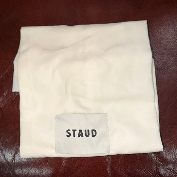 🔥🔥🔥NEW Staud Rey Blue Croc Embossed Leather Shoulder Bag - Picture 11 of 13